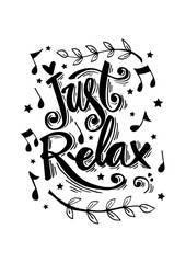 Just relax hand lettering