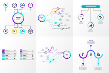 Set Of Infographics Elements Vector Design Template. Business Data Visualization Infographics Timeline with Marketing Icons most useful can be used for workflow, presentation, diagrams, reports