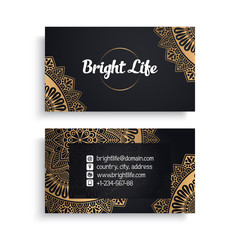 Business Card. Vintage decorative elements