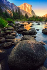 Fotobehang Twilight on Valley View, Yosemite National Park, California  © Stephen