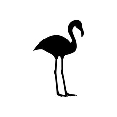 Flamingo icon or logo isolated on white background