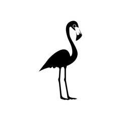 Flamingo icon or logo isolated on white background