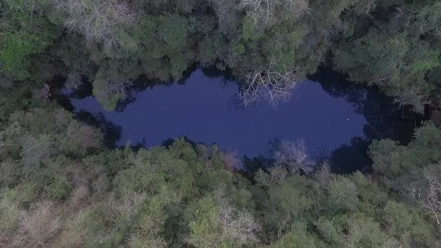Vista com drone Lagoa Misteriosa, Bonito, MS