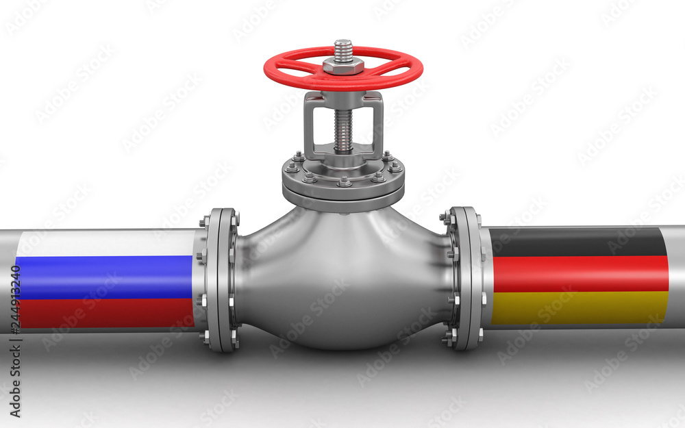 Poster pipeline with flags. image with clipping path