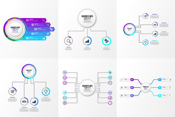 Set Of Infographics Elements Vector Design Template. Business Data Visualization Infographics Timeline with Marketing Icons most useful can be used for workflow, presentation, diagrams, reports