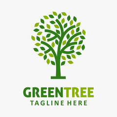 Obraz premium Geometric tree logo design