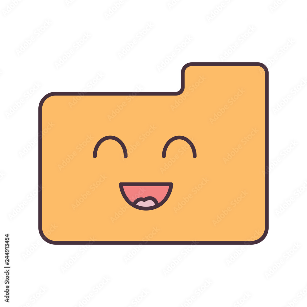 Poster smiling folder color icon