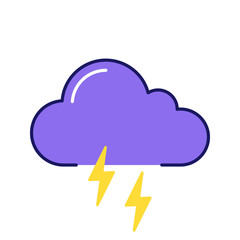 Thunderstorm color icon
