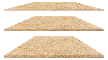 Stone plate isolated on white background for interior exterior decoration and industrial construction design.