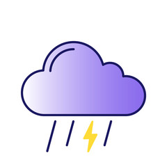 Thunderstorm color icon