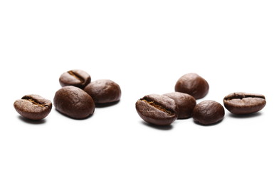 Coffee beans isolated on white background