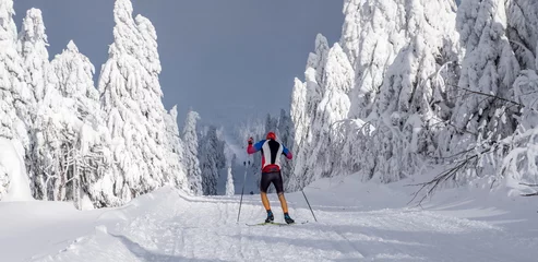 Abwaschbare Fototapete Wintersport Wintersport auf dem Fichtelberg in Sachsen