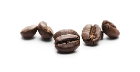 Coffee beans isolated on white background