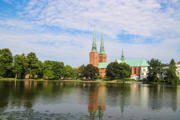 Lubeck cathedral, beautiful view, Germany