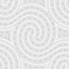 Psychedelic hypnotic swirl maze seamless vector pattern