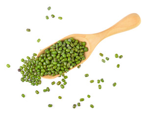 Mung beans isolated on white background