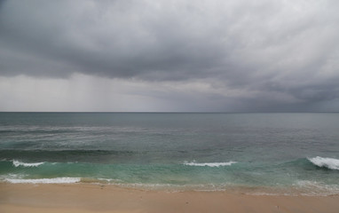 
View at the beautiful sandy beach