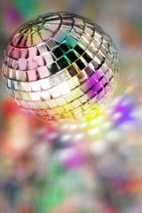 close up of an old disco ball