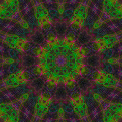 abstract digital kaleidoscope mandala
