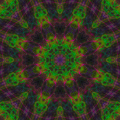 abstract digital kaleidoscope mandala