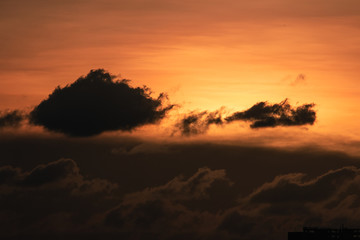 Fototapeta na wymiar Colours of sunset clouds 