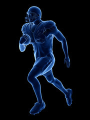 3d rendered medically accurate illustration of an american football player