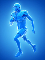 3d rendered medically accurate illustration of an american football player