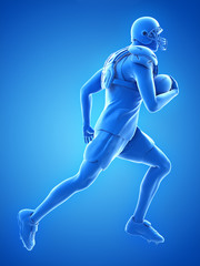 3d rendered medically accurate illustration of an american football player