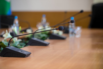 microphone in the conference hall