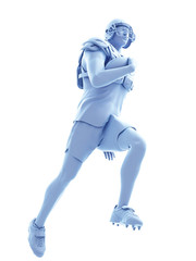 3d rendered medically accurate illustration of an american football player