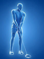 3d rendered medically accurate illustration of a golf player