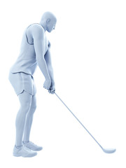 3d rendered medically accurate illustration of a golf player