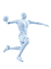 Fototapeta na wymiar 3d rendered medically accurate illustration of a handball player