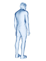 3d rendered medically accurate illustration of a male guy with cloth on
