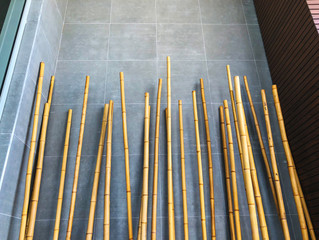 Home decoration concept and abstract background.  Bamboo texture and background for wall design