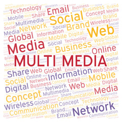 Multi Media word cloud.