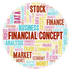 Fototapeta premium Financial Concept word cloud.
