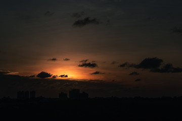 Fototapeta na wymiar Colours of sunset clouds 