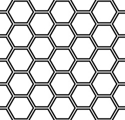 Seamless hexagons pattern. Geometric texture.