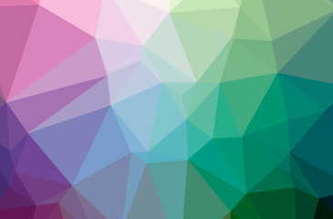 Obraz premium Illustration of abstract Green, Purple horizontal low poly background. Beautiful polygon design pattern.