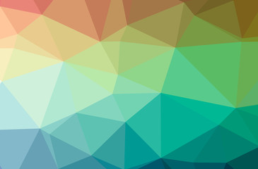 Obraz premium Illustration of abstract Green horizontal low poly background. Beautiful polygon design pattern.