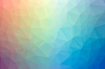 Illustration of abstract Blue, Yellow, Red And Green horizontal low poly background. Beautiful polygon design pattern.