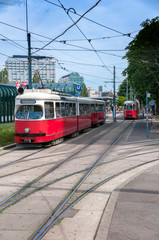 Fototapeta na wymiar tramway in Vienna