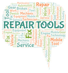 Fototapeta premium Repair Tools word cloud.
