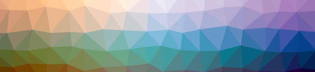 Obraz premium Illustration of abstract Blue And Orange banner low poly background. Beautiful polygon design pattern.