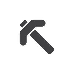 Pick axe vector icon. filled flat sign for mobile concept and web design. Mining pick ax simple solid icon. Symbol, logo illustration. Pixel perfect vector graphics