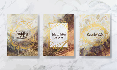  liquid marble with gold. flyer, business card, flyer, brochure, poster, for printing. trend vector