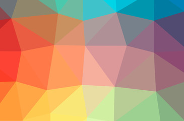 Illustration of abstract Orange, Red, Yellow horizontal low poly background. Beautiful polygon design pattern.