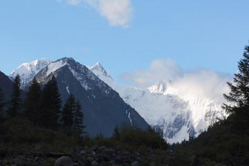 View of Mt Belukha Katunsky Ridge, Altai Mountains, Russia