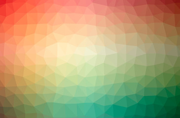 Fototapeta premium Illustration of abstract low poly green horizontal background.